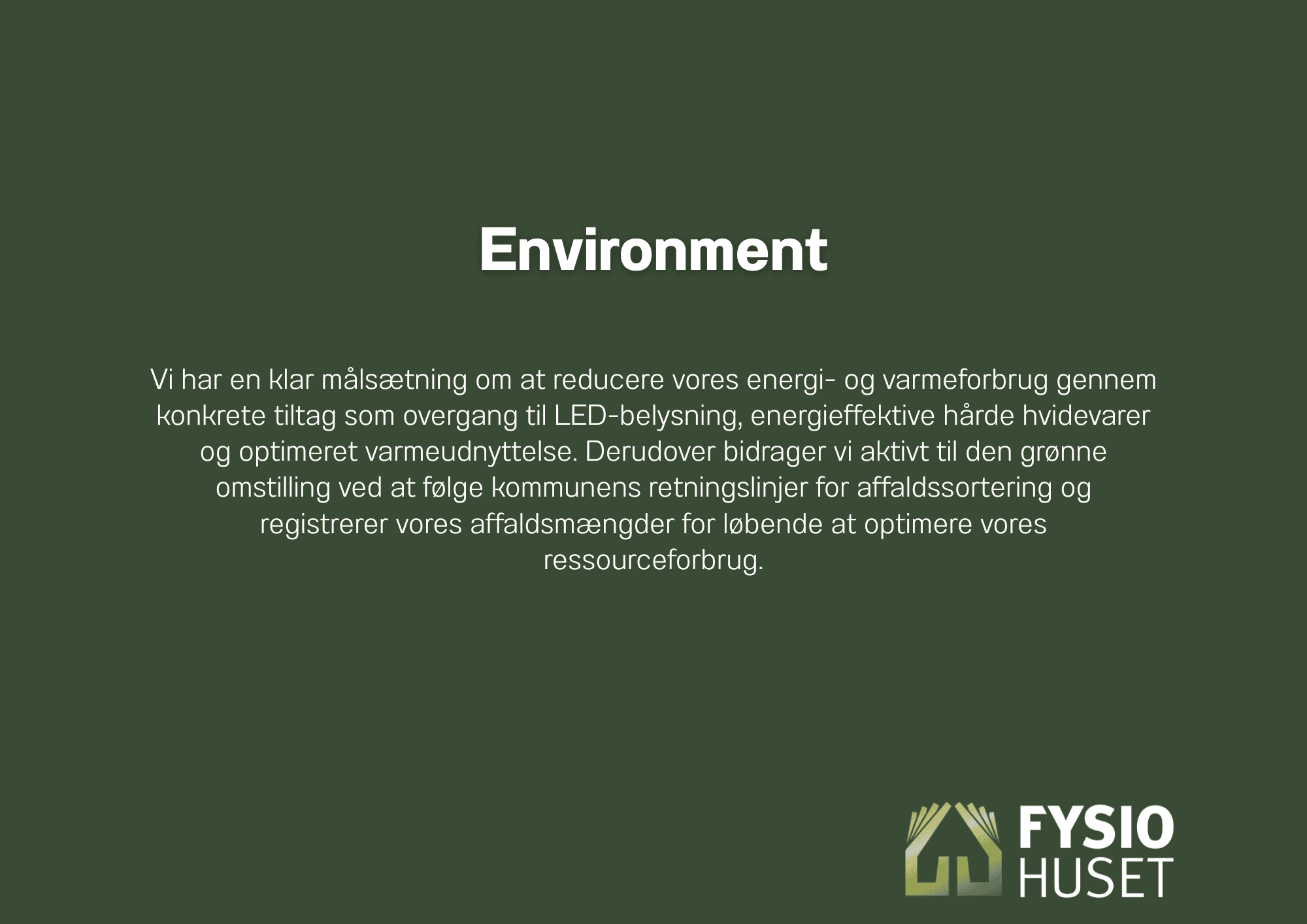 ESG rapport hos FysioHuset Skanderborg